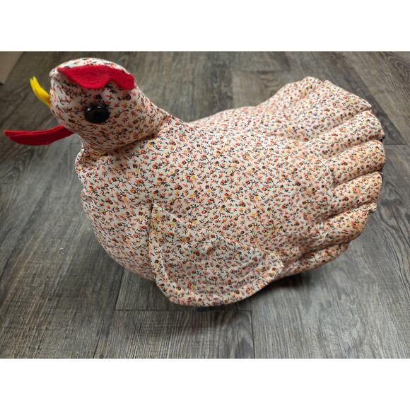 Other - Vintage 1980s 1990s Farmhouse Decor Fabric Weighted Chicken Doorstop Cottage